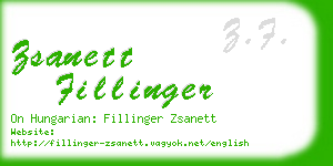 zsanett fillinger business card